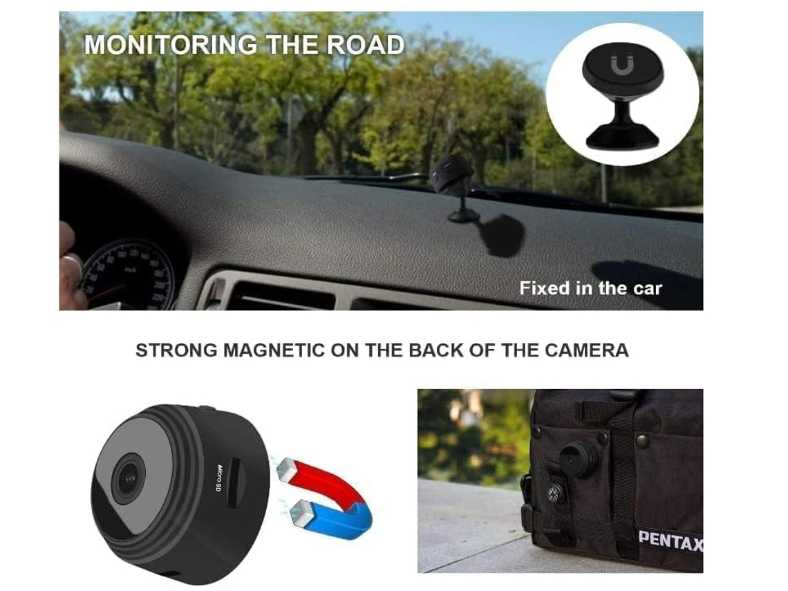 Mini cámaras espías pequeñas ocultas WiFi inalámbricas con visión nocturna y detección de movimiento Seguridad para el hogar Cámara de niñera IKIKSO