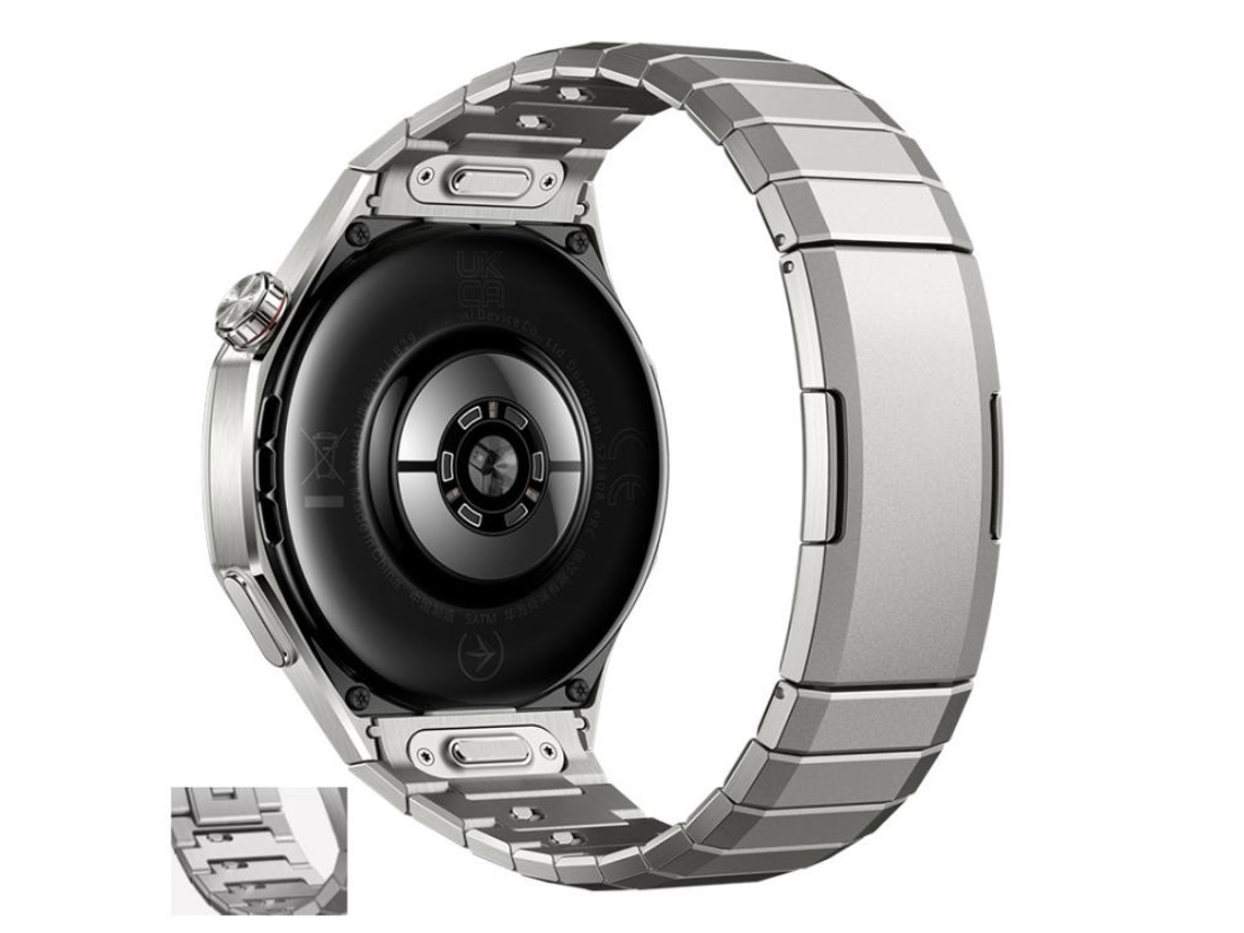 Bracelete Para Huawei Watch Gt 6 Pro - Titânio - Fecho Lateral Removível - Botão Arc Titânio