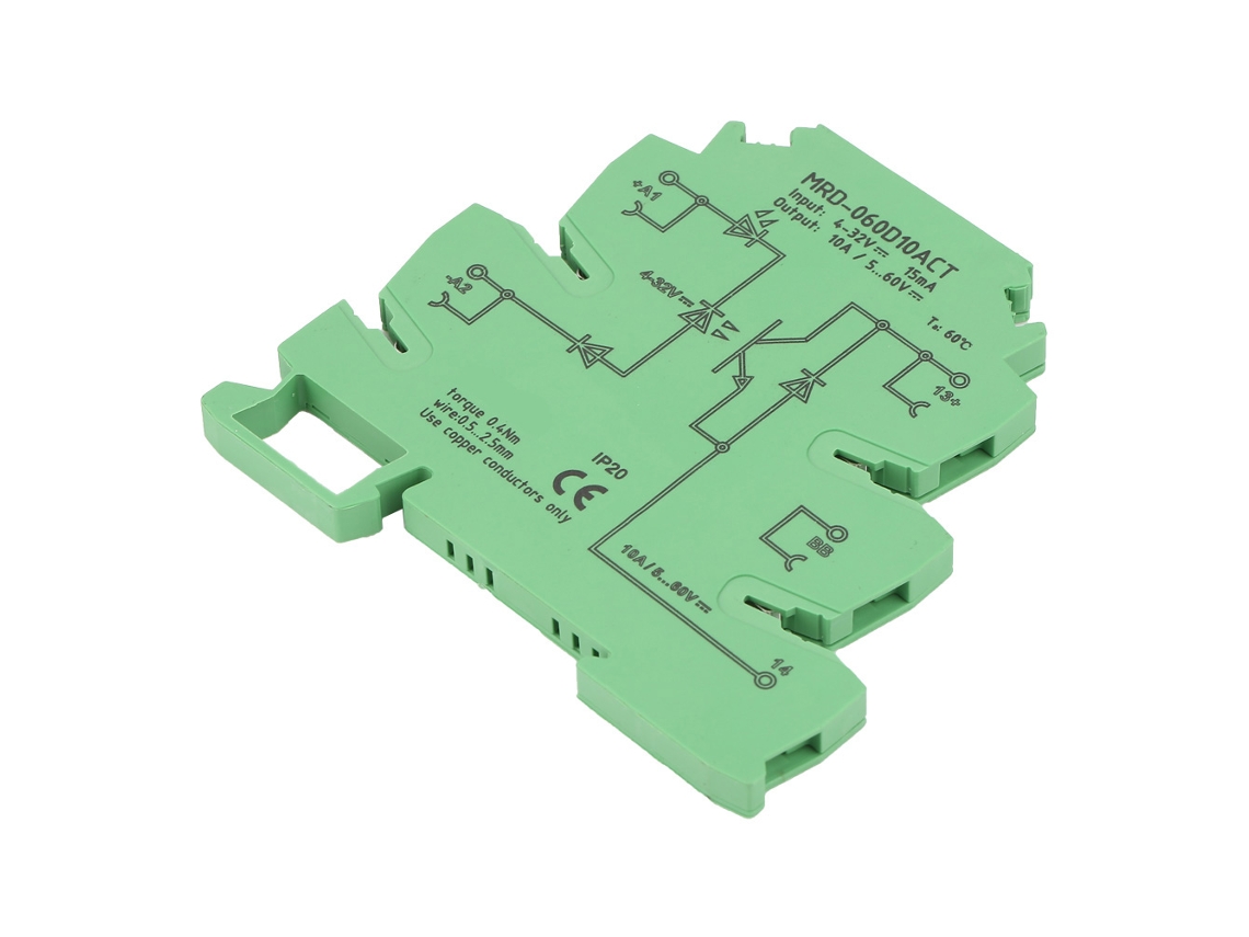 Módulo De Relé De Estado Sólido Ultrafino De 6,2 Mm, Entrada De Cc De 4-32 V Cc, No Mrd-060d10act, 10 A