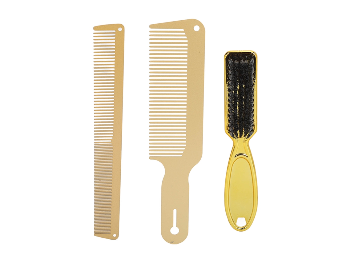 Set De Peines Para Barberos Antiestático, Peine Ultra Fino Y Cepillo De Barba Portátil Para Salón Y Uso Personal