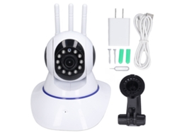 Cámara De Seguridad Wifi Inteligente De 2 Mp, 1080p, Visión Nocturna, Detección De Movimiento Y 3 Antenas.