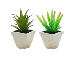 Adornos pequeños de plantas suculentas en maceta creativas, 2 uds. NEVEANCE