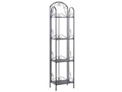 Estantería BELIANI Valdivia de Hierro Negro 40x27x166