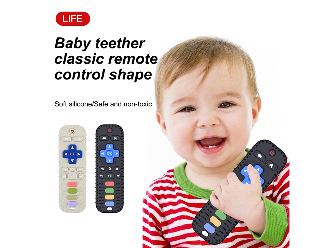 Chupete De Silicona Suave Para La Dentición Con Forma De Mando A Distancia Para Bebés.