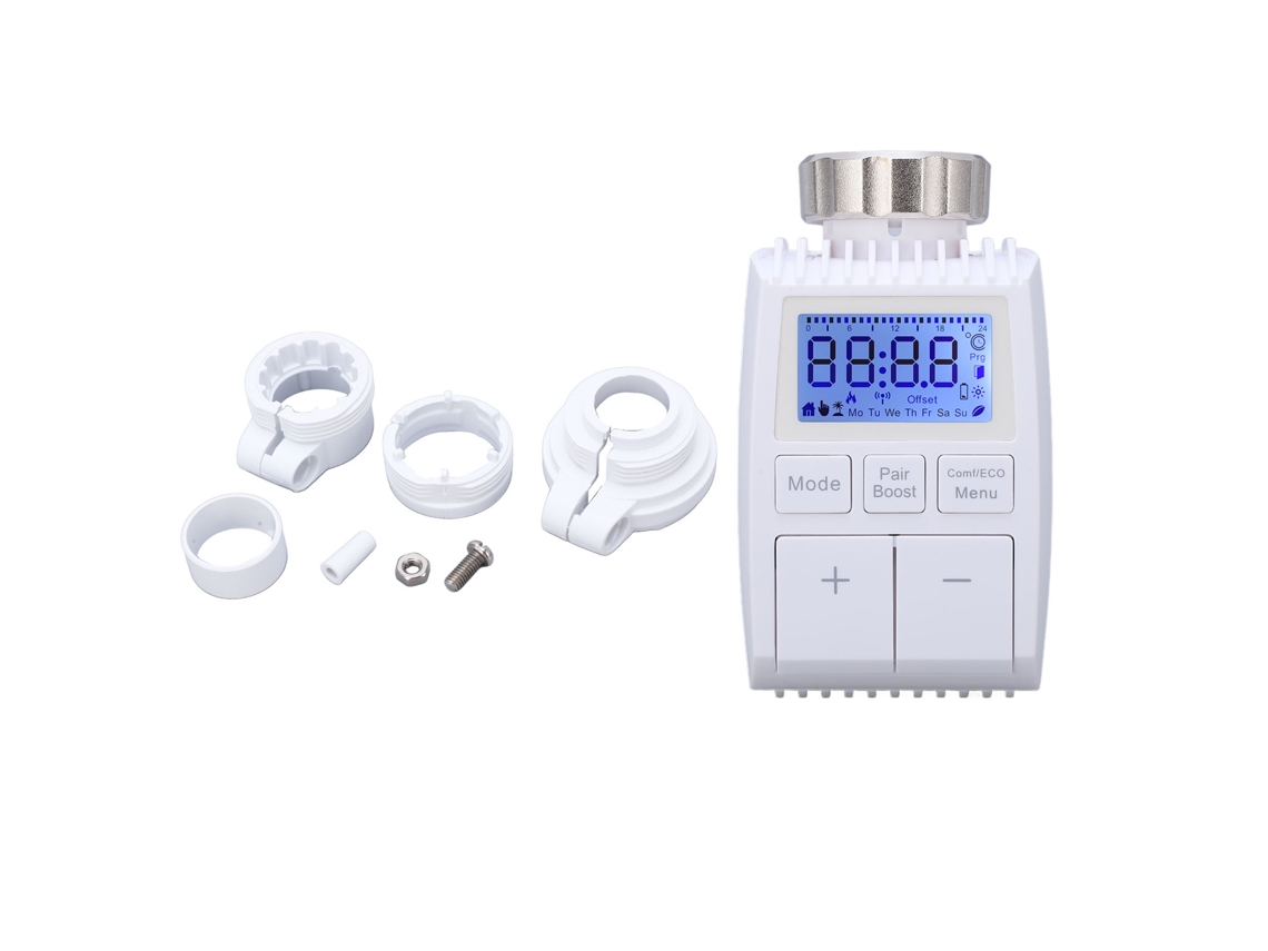 Termostato Inteligente Inalámbrico Para Radiador Con Control De Temperatura Y Modos Automático/manual.
