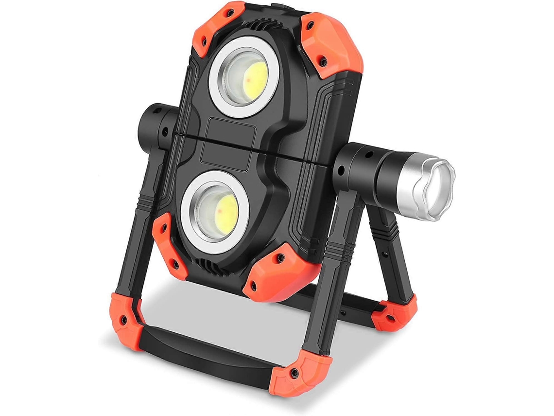 Linterna De Trabajo Led Recargable Por Usb Plegable Portátil Impermeable Con Función De Banco De Energía Y Base Magnética