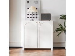 Aparador 80x40x80 Cm - 2 Puertas, Highboard, Standschrank - Blanco Cremoso