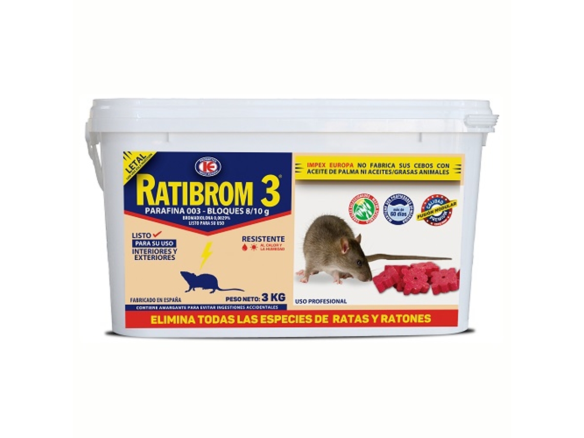 Ratibrom 3 Mini Bloco 8-10 Gr Cubo 3 kg IMPEX EUROPA