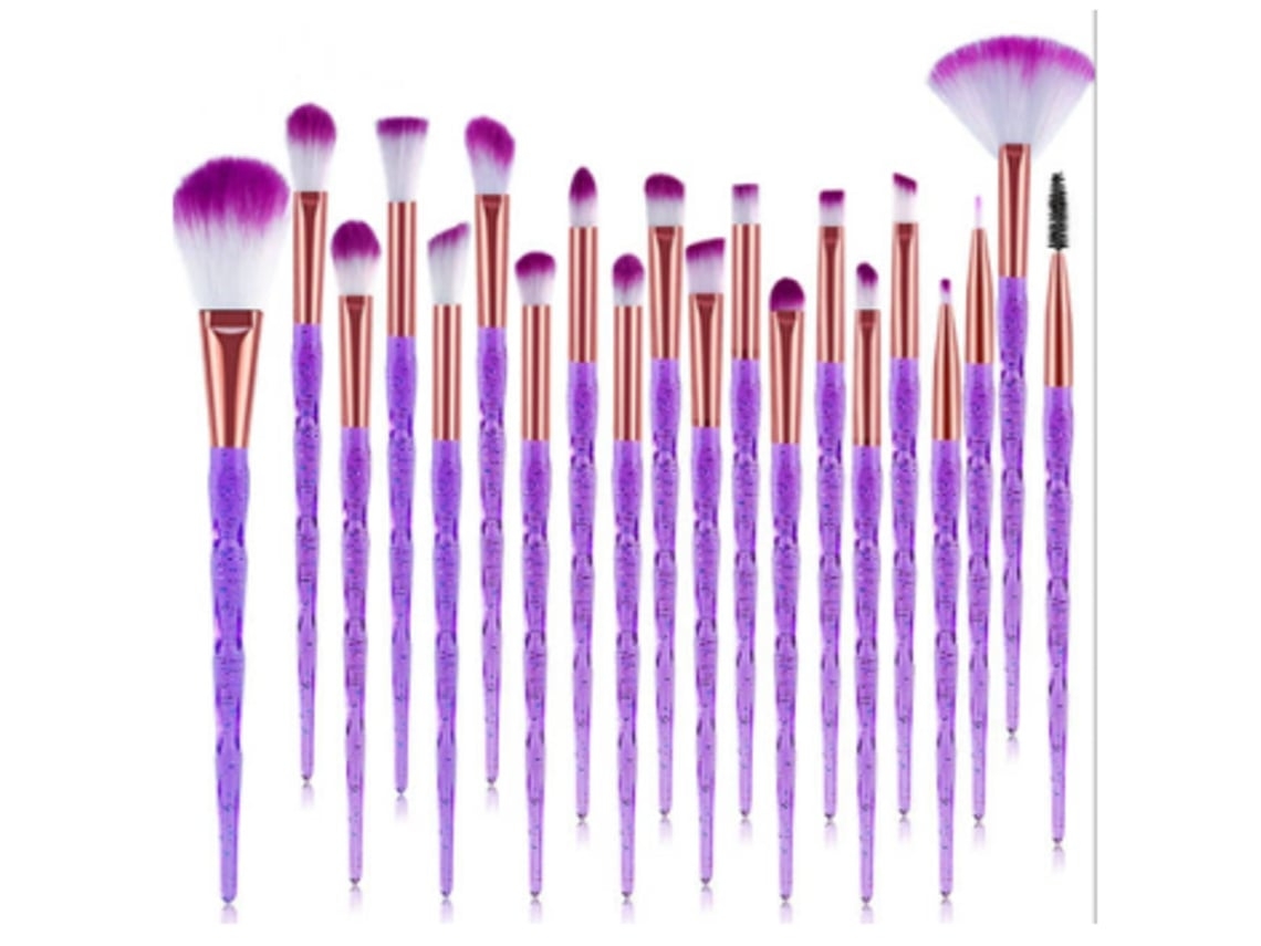 Kit de 20 pinceles de maquillaje para decoración de uñas morado USHION