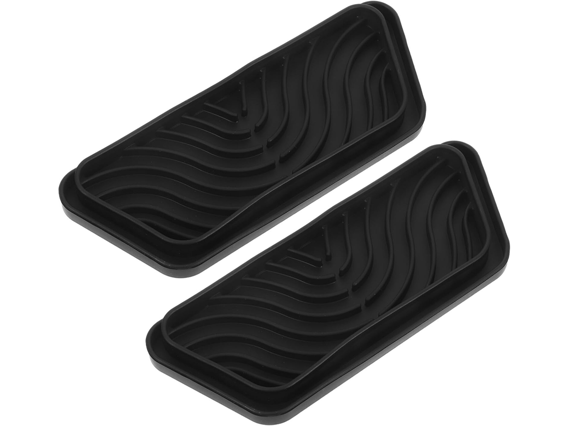 Juego De 2 Bandejas Rectangulares De Silicona Negra Para Recolección De Agua 20 75 Para