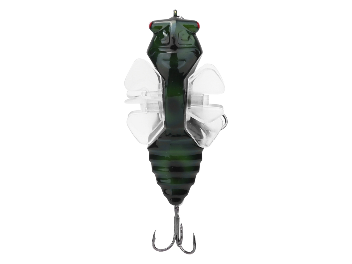 Danu26-lure De Pesca Biónico Cigarra Dura Con Hélices Rotativas Y Anzuelo Triple 7.5cm Y238-7