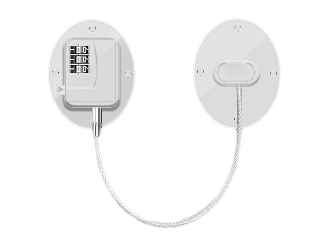 Candado De Combinación Para Frigorífico/congelador, Para Niños, De Metal Abs, Seguro, No Requiere Taladrar, Fq1 Blanco