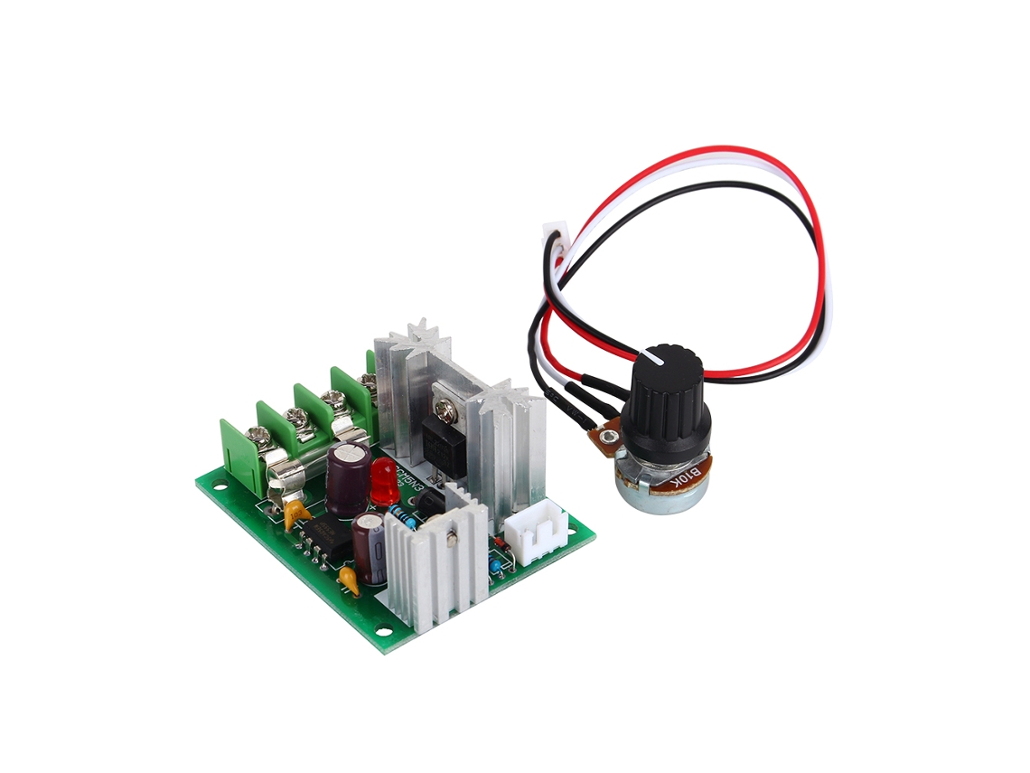 Controlador De Velocidad De Motor Dc Pwm 12v24v30v 120w Con Fusible Interruptor Universal