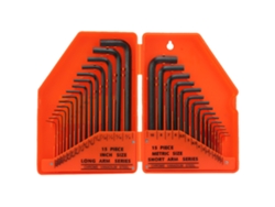 30 Llaves Hexagonales Antiexplosivas Fabricadas En Acero Cr-v Con Revestimiento Negro (caja Naranja)