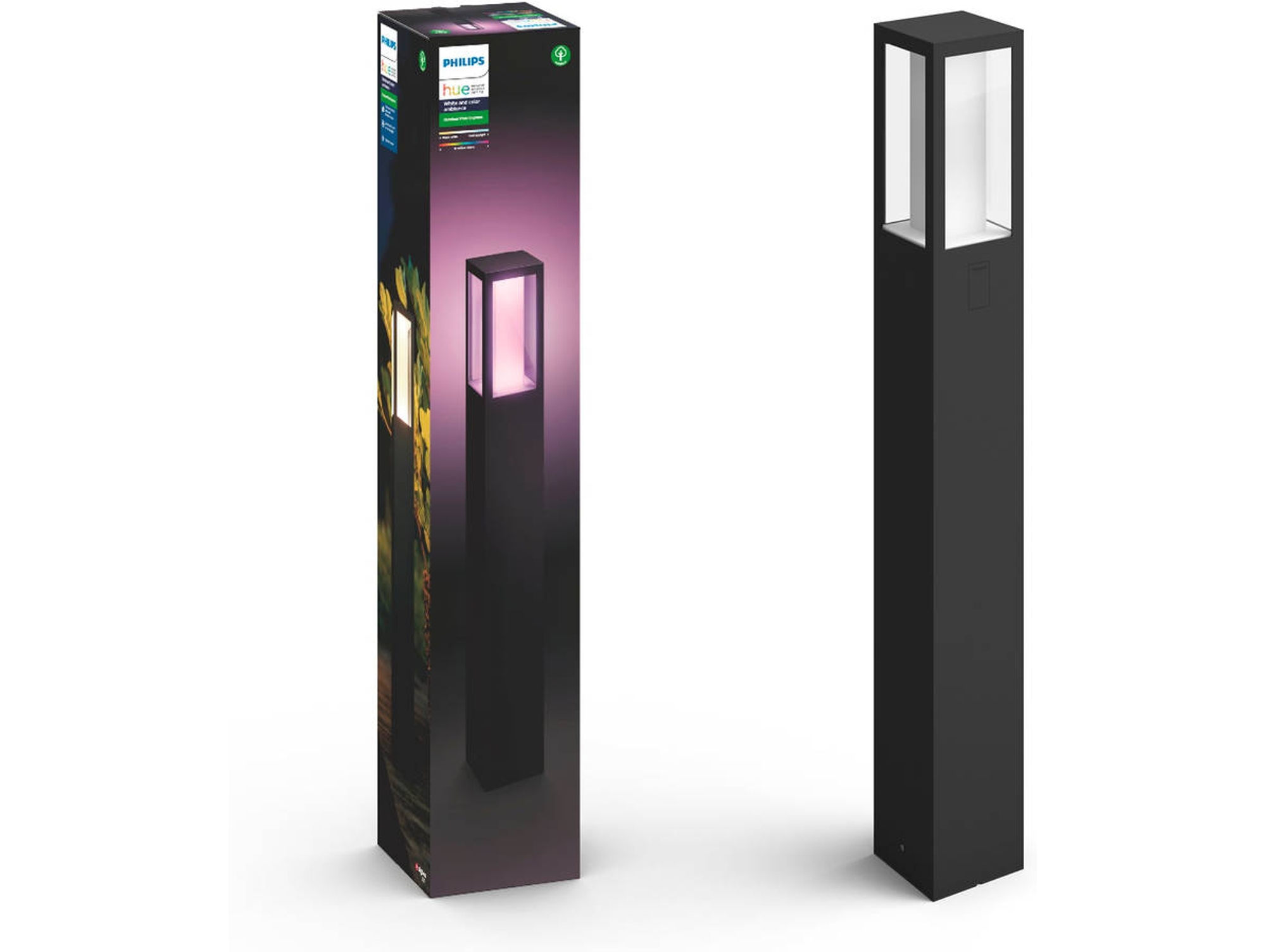 Lámpara Exterior PHILIPS HUE Impress (Luz blanca y color - Pie)