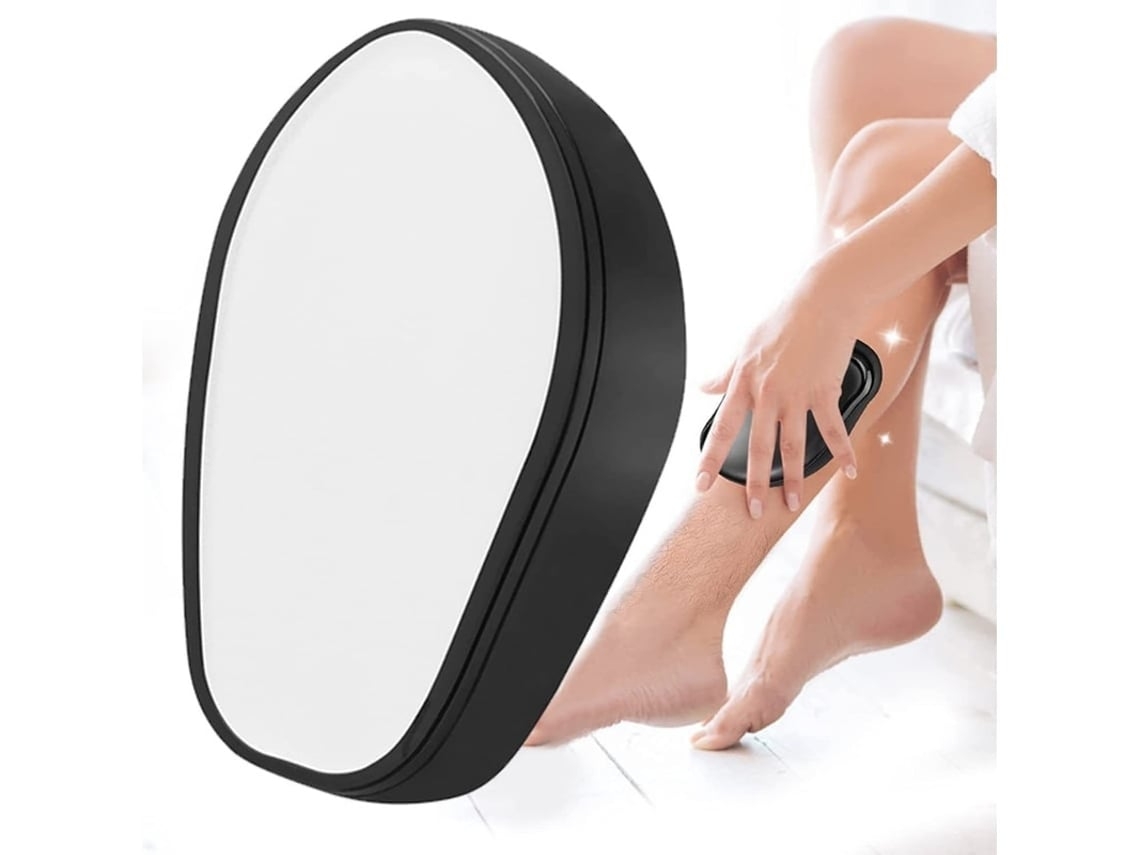Herramienta de depilación con nanocristales, exfoliación indolora, para hombres y mujeres, piel suave y sedosa, color negro YEMAESRE