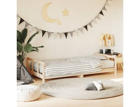 Estructura De Cama Infantil VIDAXL Marrón Madera (90x190 cm)