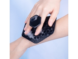 Rebe-limpiador Corporal De Silicona Con Cerdas Especiales Y Mango Ergonómico Para Exfoliar Y Limpiar En La Ducha Negro
