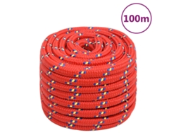 Cuerda De Barco Polipropileno Rojo 20 Mm 100 M