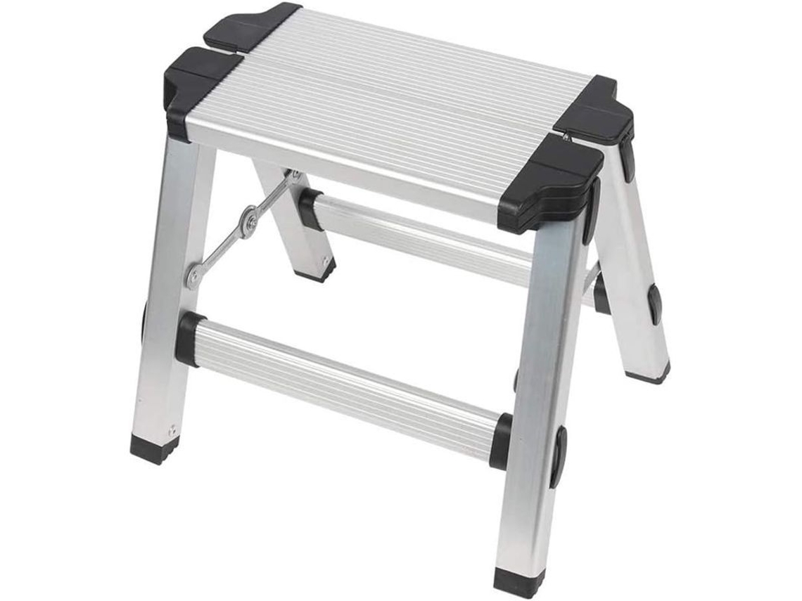 Escalera Multifuncional De Aluminio Con 2 Peldaños - Carga Máxima: 150 Kg, Diseño Doble Que Permite Usarla Como Asiento, Ligera Y Compacta.