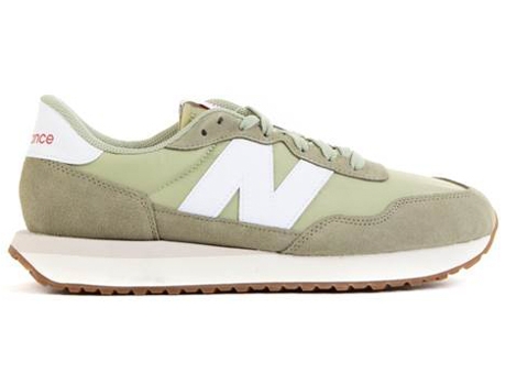 Zapatillas Deportivas NEW BALANCE 237 (Verde - Tejido, Cuero Natural- 45,5)
