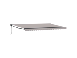 Toldo Retráctil Automático Gris Vidaxl Gris Poliéster