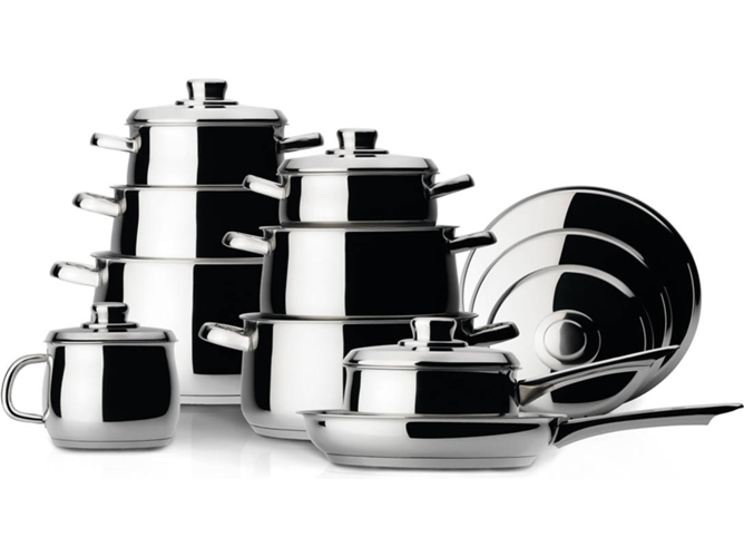 Baterías de Cocina FLAMA 318.09FL Inox (9 Piezas)