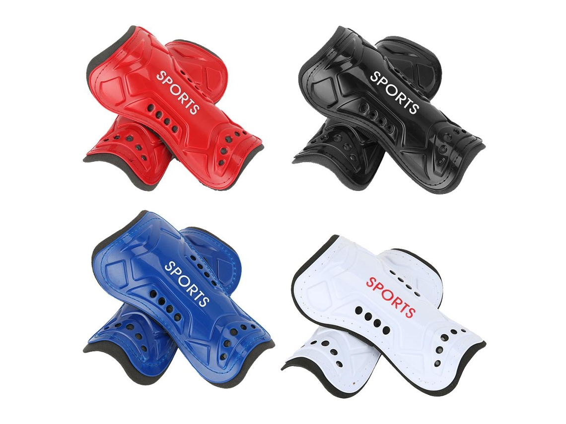 Juego de 4 pares de espinilleras de fútbol para niños y adultos con protección antideslizante para las piernas.