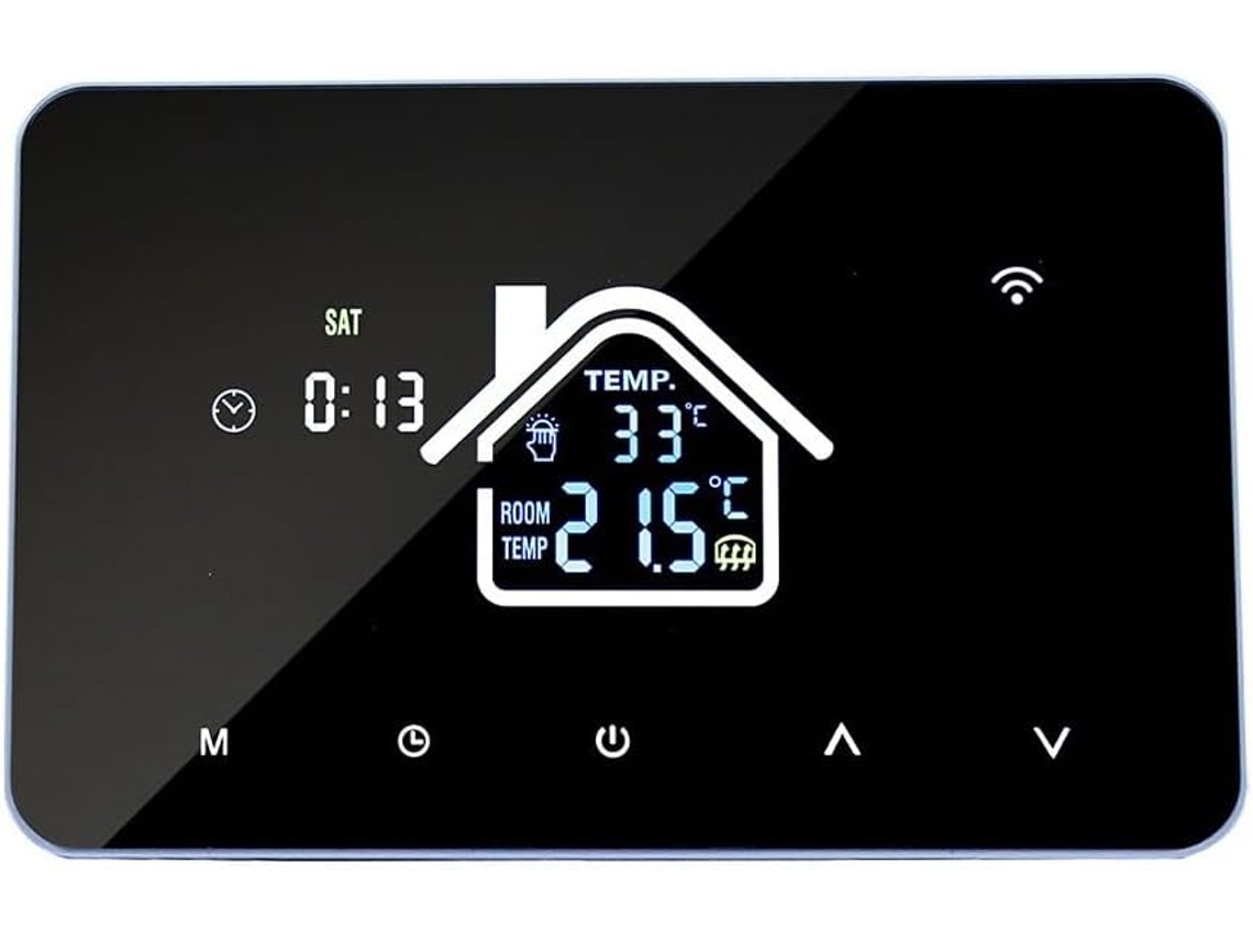 Termostato Inteligente Wifi Con Controles Táctiles Lcd Y Ajustes De Privacidad.