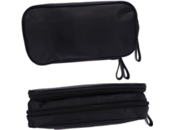 Neceser Doble De Viaje, Negro, Práctico Para Guardar Maquillaje Y