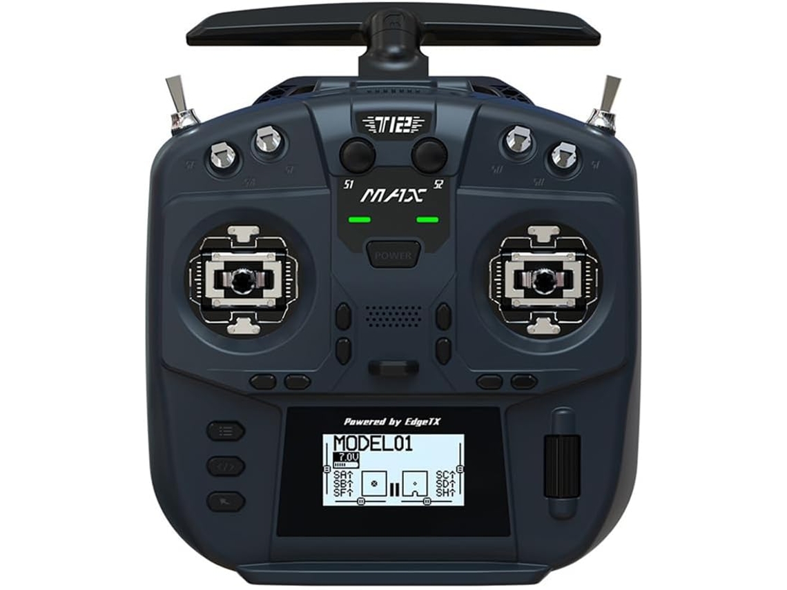 Control Remoto Por Radio Elrs T12 Max 2.4g Con Sensor Hall Y Cardán Plegable