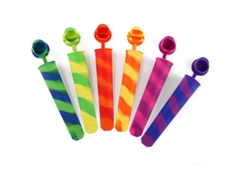 Moldes de silicona para helado Linjou, 6 piezas, reutilizables, flexibles y duraderos para paletas heladas, libres de BPA.