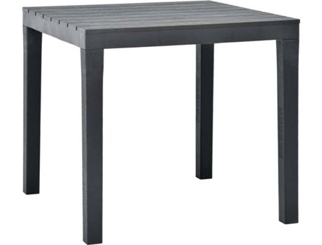 Mesa de jardín VIDAXL Antracita Plástico (78x78x72 cm)