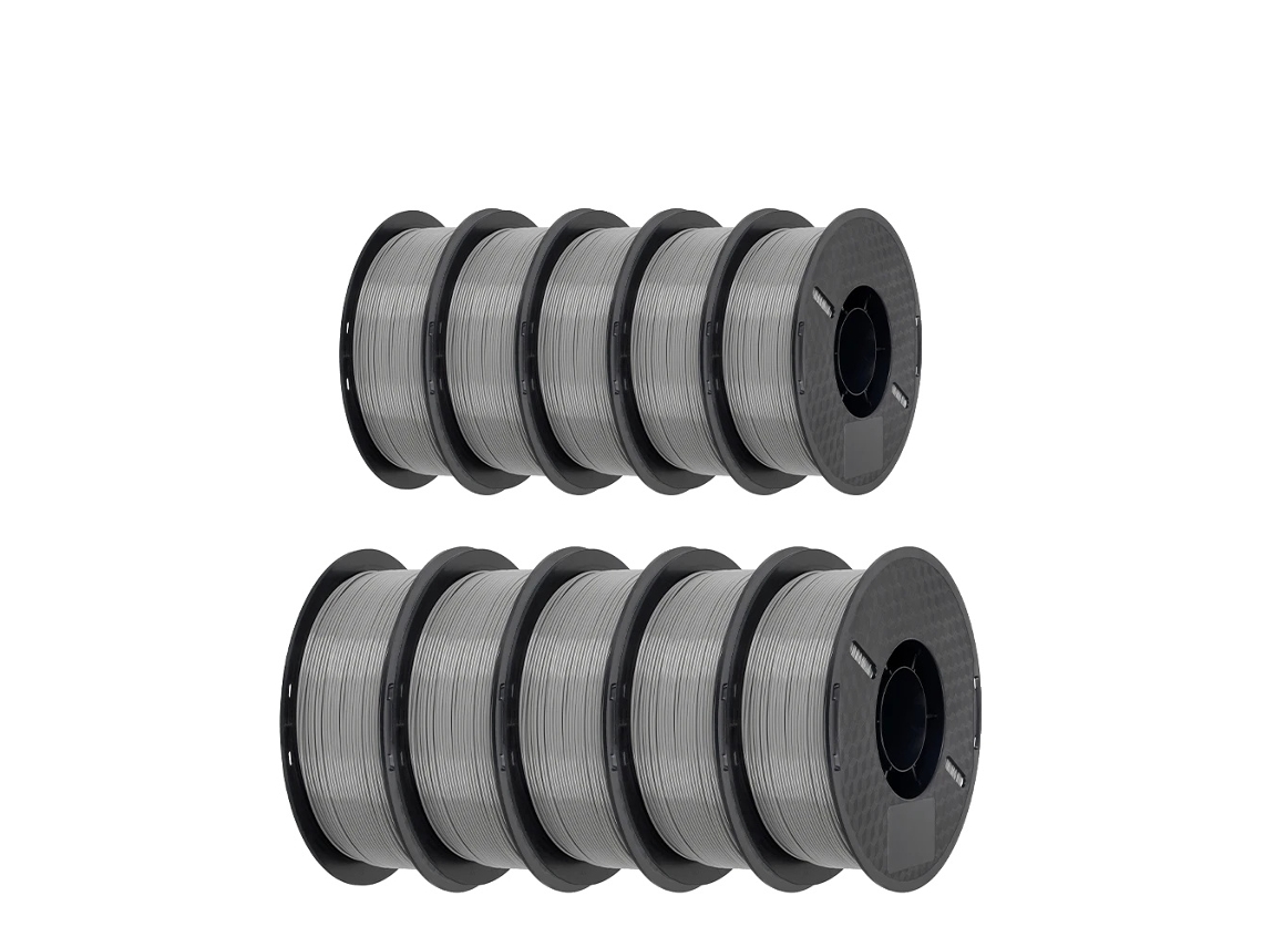 Filamento PLA para impresora 3D, diámetro de 1,75 mm, rollo de 1 kg, 10 kg, gris PETG OEM