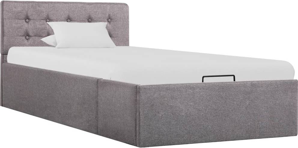 Cama VIDAXL hidráulica almacenamiento Tejido gris (Compatible con Colchón: 90x200 cm)