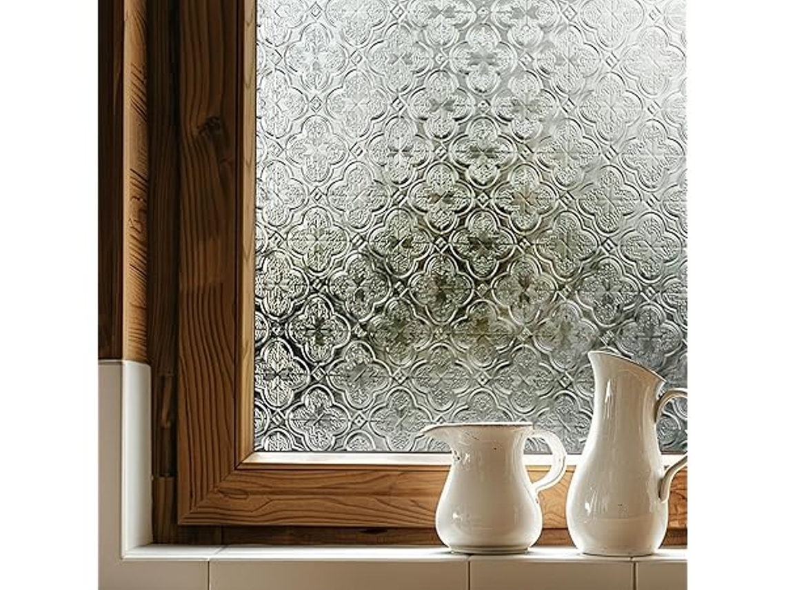 Hogar - Una Lámina Adhesiva 3d A Color Para Ventanas, Ideal Para Baños Y Hogares. Bloquea La Luz Solar Y Proporciona Aislamiento Térmico. Co