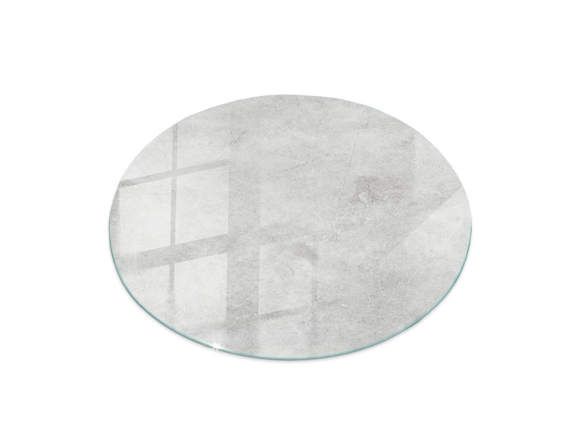 Tapa De Mesa Redondo Espelharte (90 Cm - Textura De Hormigón Con Arañazos - Gris)