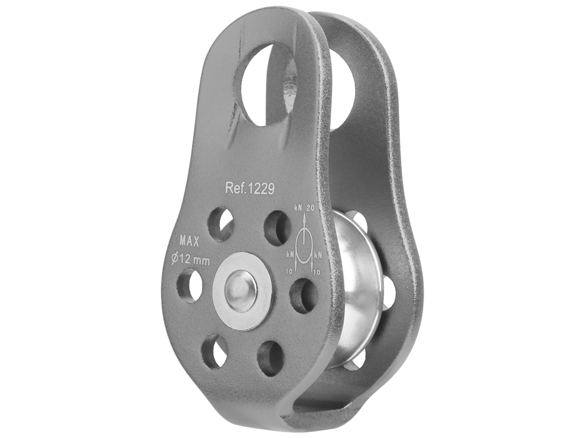 2026-polea Fija Lateral Pequeña De Aluminio 20kn Para Escalada Al Aire Libre Y Trabajos Aéreos Gris