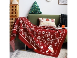 Lujosa Manta Navideña De Forro Polar, Decorativa Para El Hogar, Suave Y Cálida, 130 X 170 Cm.