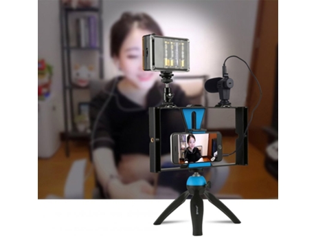 Conjunto de fotografía de cámara SLR para teléfono móvil PULUZ para transmisión en vivo en vivo azul
