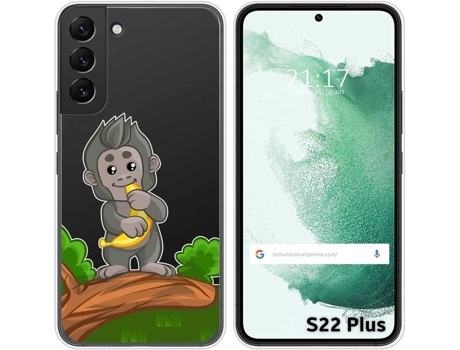 Carcasa Samsung Galaxy S22 Plus 5G TUMUNDOSMARTPHONE Dibujos Transparente Mono Multicolor