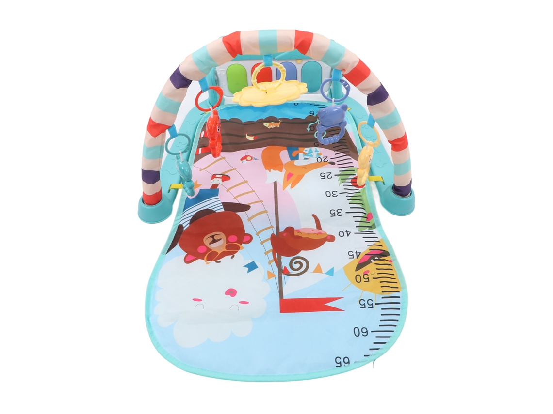 Colchoneta De Gimnasia Infantil Con Suave Piano De Goma Educativo Para Bebés, Diseño De Barco Turquesa.