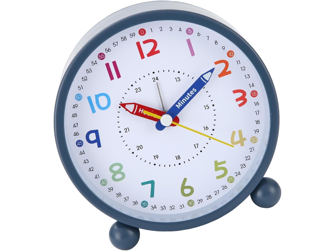 Reloj despertador analógico silencioso y colorido SFUSHOS con luz nocturna