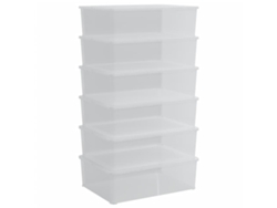 Maison Exclusive - Cajas De Almacenaje Apilables 6 Uds Plástico 25 L