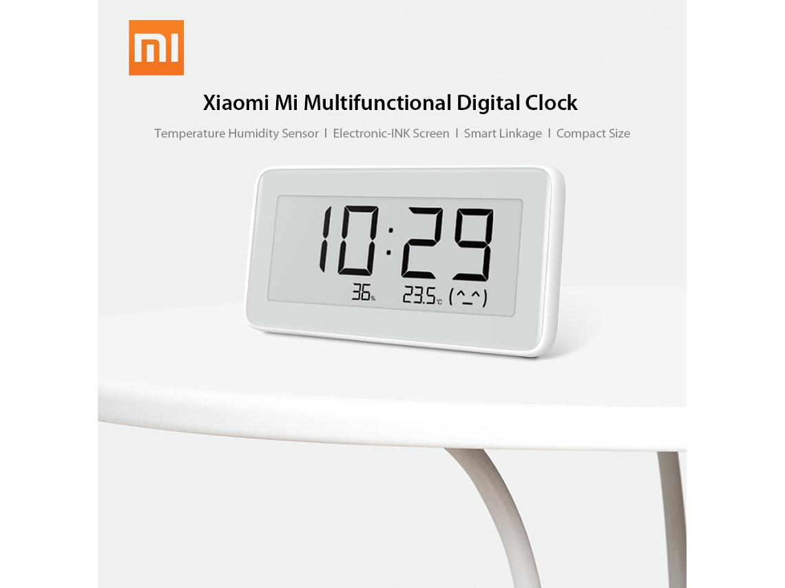 Termómetro Digital Xiaomi Mi Pro Con Pantalla De Tinta Electrónica, Reloj, Higrómetro, Bluetooth Y Aplicación Mi Home.