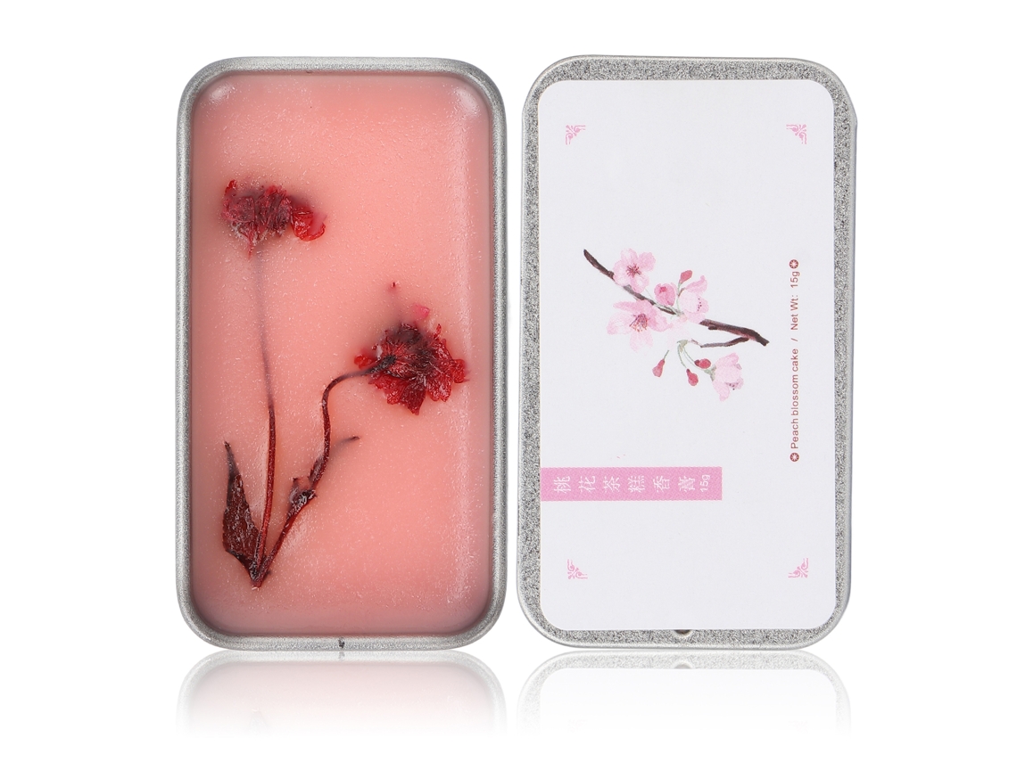 Perfume Sólido De Té Blanco Y Flor De Durazno 15g Portátil Para Mujer, Elegante Y Seguro