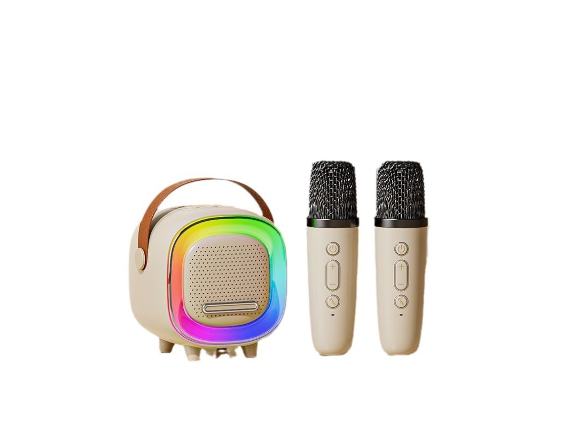 Altavoz De Karaoke Inalámbrico Bluetooth D8 Con Micrófono, Sistema Ktv Doméstico Todo En Uno, Compatible Con Tarjeta Tf Para Niños.