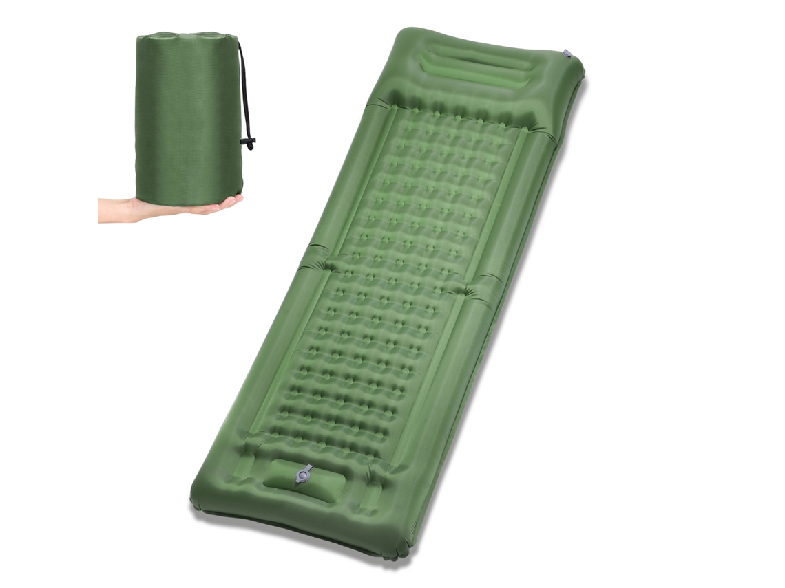 Colchón Inflable De 4 Pulgadas Para Acampar Con Bomba Integrada, Esterilla Para Dormir Para Acampar, Mochilear, Hacer Senderismo Y Viajar.