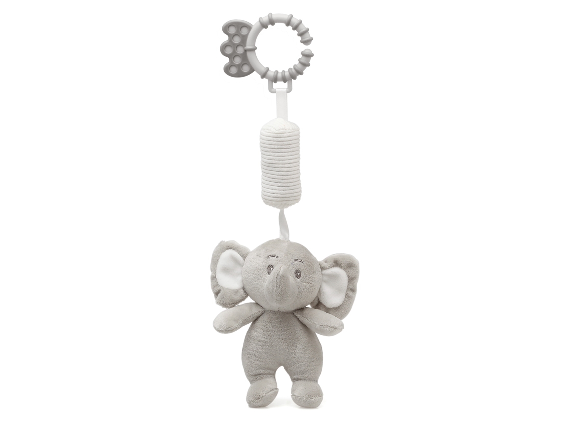 Mordedor de peluche de elefante gris para cuna Kiokids