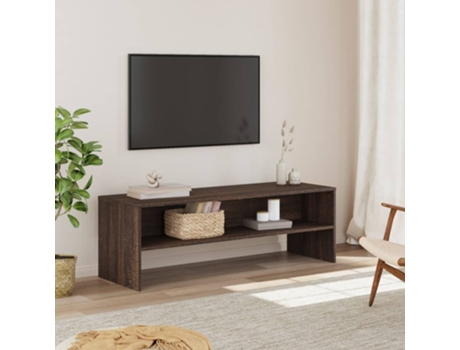 Mueble de TV madera de ingeniería marrón roble 120x40x40cm
